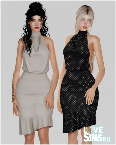 Платье Halter Open Back Dress