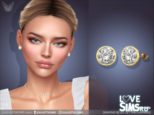 Серьги Diamond Setting Earrings