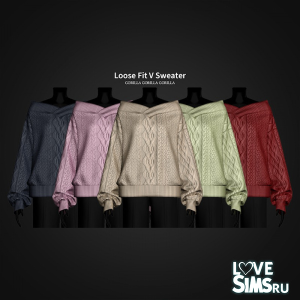 Свитер Loose Fit V Sweater