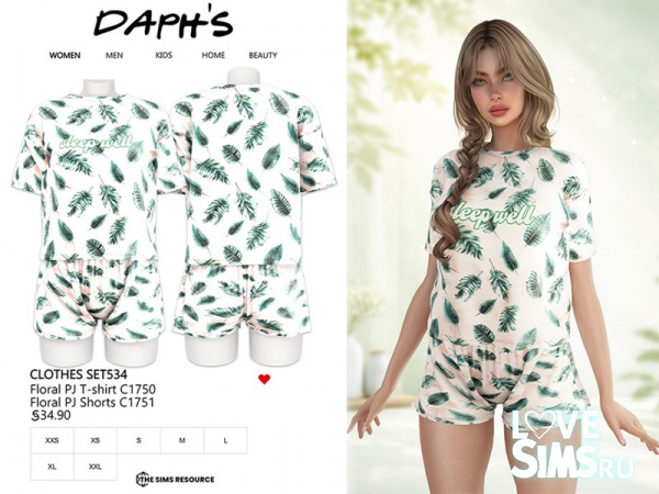 Пижама для симочек CLOTHES SET534