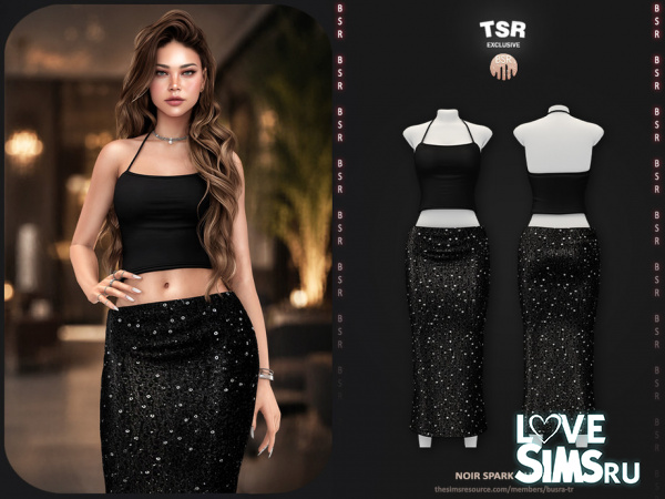 Топ и юбка Noir Spark Outfit