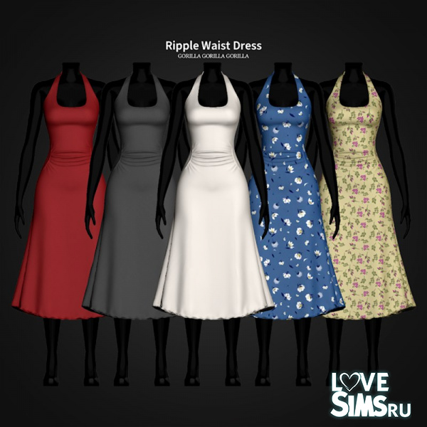 Платье Ripple Waist Dress