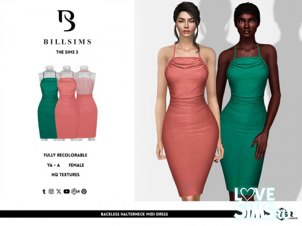 Платье Backless Halterneck Dress