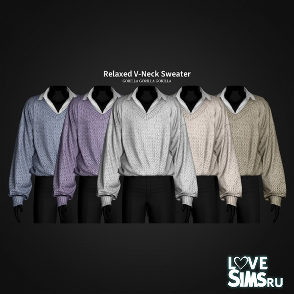 Свитер Relaxed V-Neck Sweater