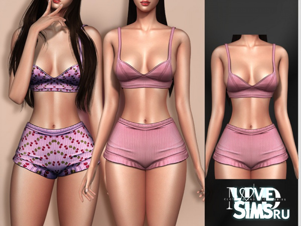 Топ и шорты Cherry Blossom Set