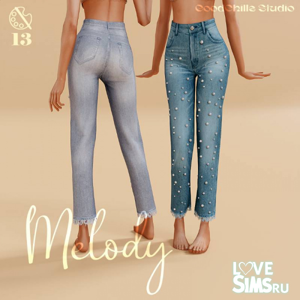 Джинсы Melody Pearl Embellished
