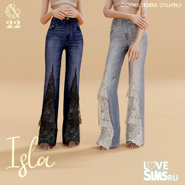 Джинсы Isla LaceInsert Flares