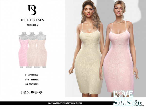 Платье Lace Overlay Strappy Dress