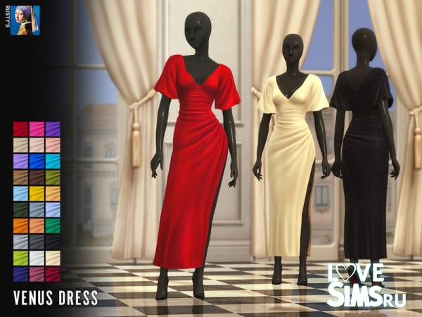 Платье Venus V-shape Midi Dress