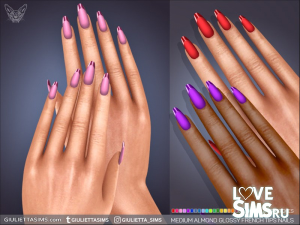 Ногти Matte Nails With French