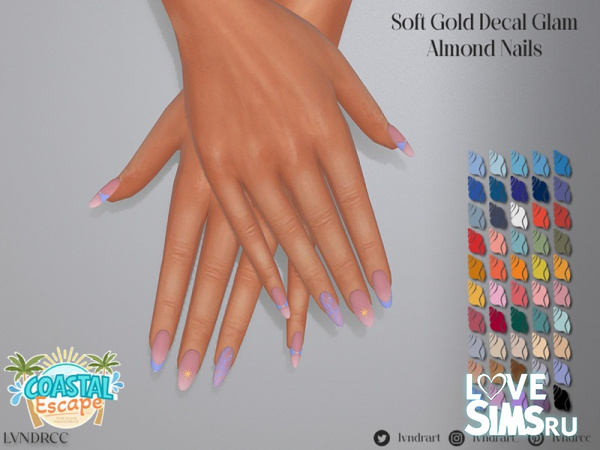 Ногти Glam Almond Nails