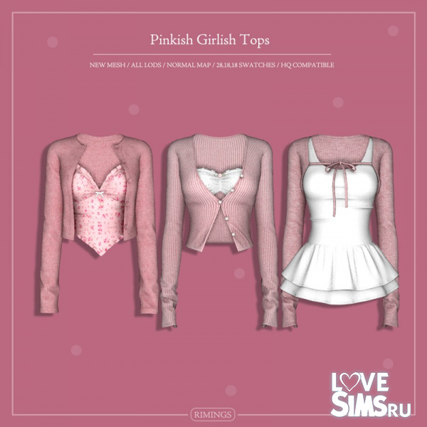 Сет топов Pinkish Girly Tops