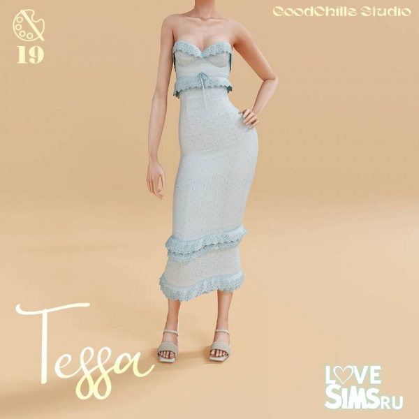 Платье Tessa Eyelet Midi Dress
