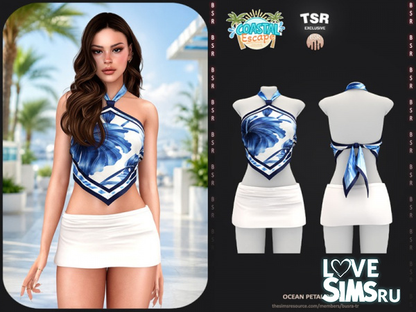Топ и юбка Ocean Petal Outfit