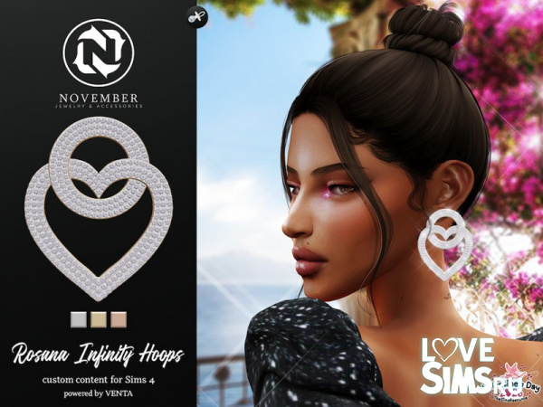 Серьги Rosana Infinity Hoops