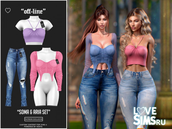 Топ и джинсы Soma & Aria Set