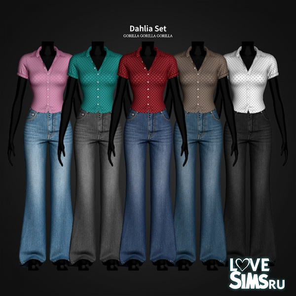 Блузка и джинсы Dahlia Set